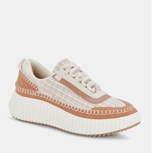 Women's Dolce Vita Dolen Cream and Tan Sneakers